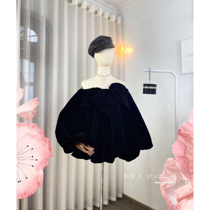 Váy nhung đính hoa NEW!! 💯HÀNG THIẾT KẾ TẾT 2024 💖