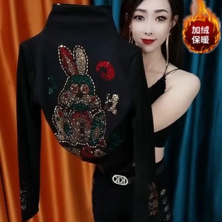 Áo thun cổ lọ ôm dáng thời trang thu đông mới cho nữ