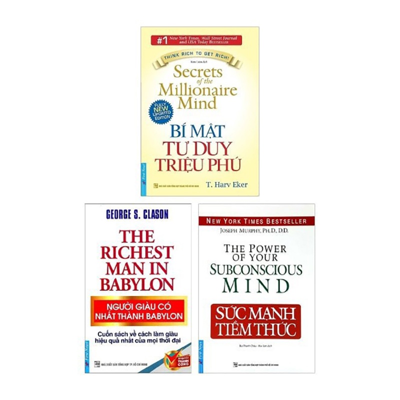 Sách Sách Combo Sách Sức Mạnh Tiềm Thức + Bí Mật Tư Duy Triệu Phú + Người Giàu Có Nhất Thành Babylon (Bộ 3 Cuố