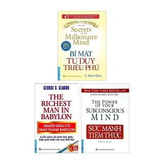 Sách sách combo sách sức mạnh tiềm thức + bí mật tư duy triệu phú + người giàu có nhất thành babylon (bộ 3 cuố