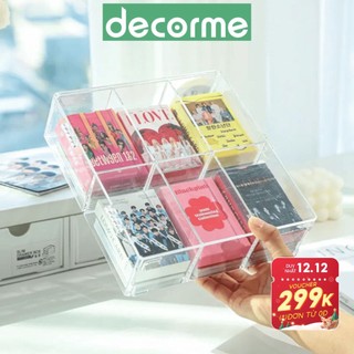 Khay đựng card, đồ dùng bằng nhựa nhiều ngăn đa năng, phụ kiện thời trang Decorme
