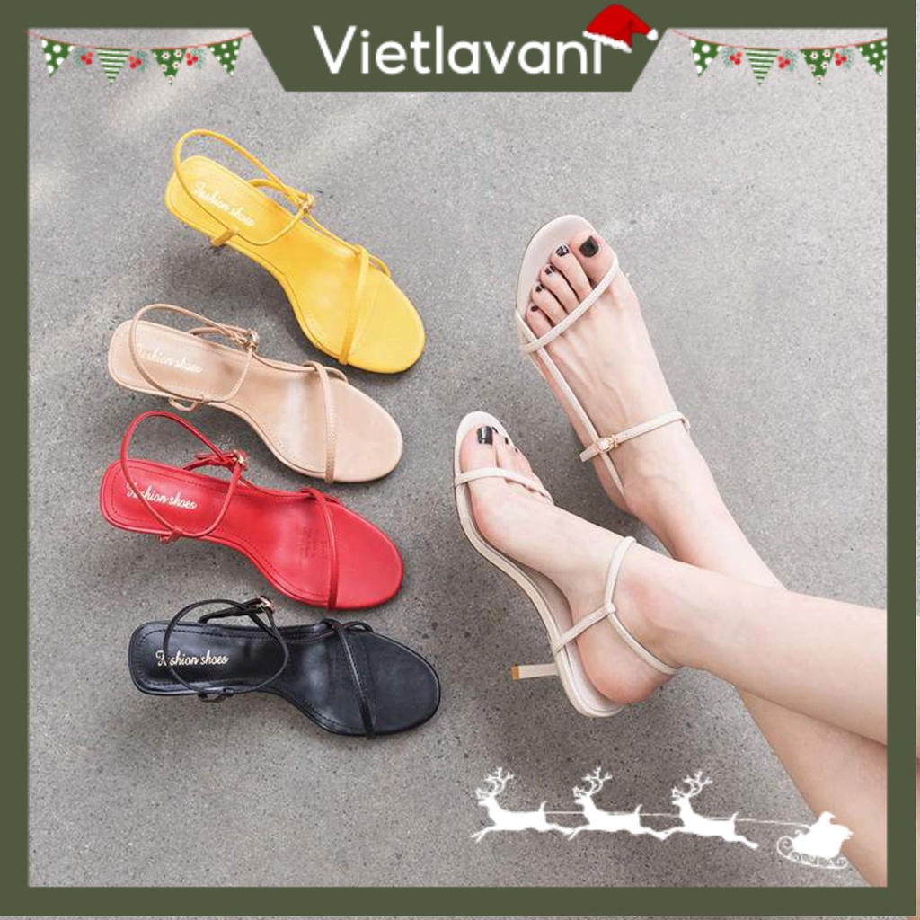 Giày sandal mũi tròn nữ tính 5 phân S26 thời trang VIETLAVANI