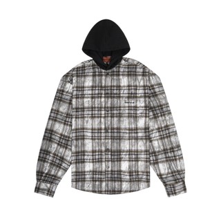 Áo khoác sơmi caro có mũ nam tay dài | kac hooded flannel shirt