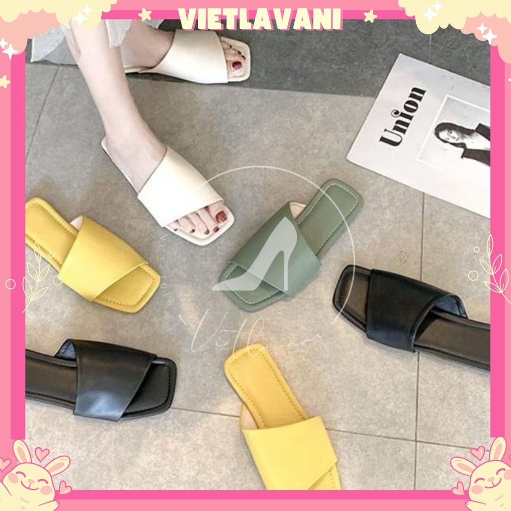 Dép Nữ Đế Bệt Siêu Phong Cách Mã LC_D4 Mũi Vuông Đẹp SL Có Hạn