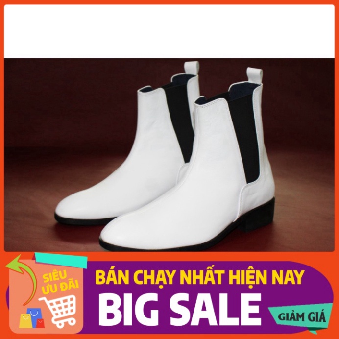 Giá 100% rẻ vô tận Giày boot nam chelsea màu sáng da bò thật. Mã số: B193