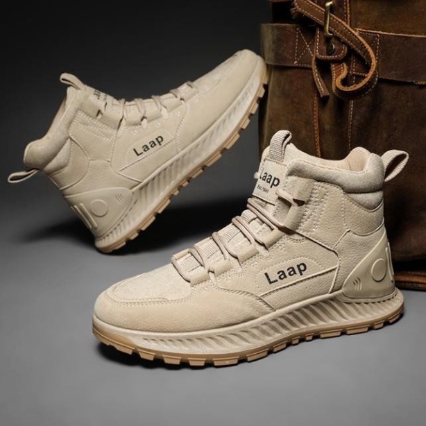 Giày Boot Nam Cổ Cao Màu Cát Quân Đội LAAP GN436