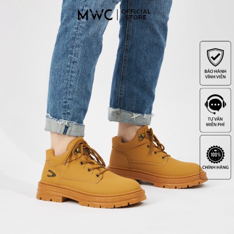 Giày Boot Nam MWC 8040 - Giày Bốt Nam vật liệu Da Cổ Lửng thời trang và năng động Cá Tính