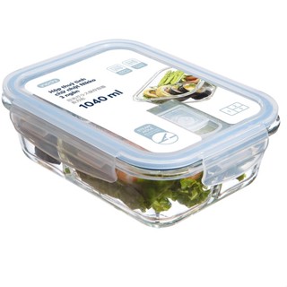 Hộp cơm thủy tinh 2,3 ngăn, hộp đựng thức ăn NIKKO INOCHI chính hãng, dùng trong lò vi sóng lên đến 400 độ C