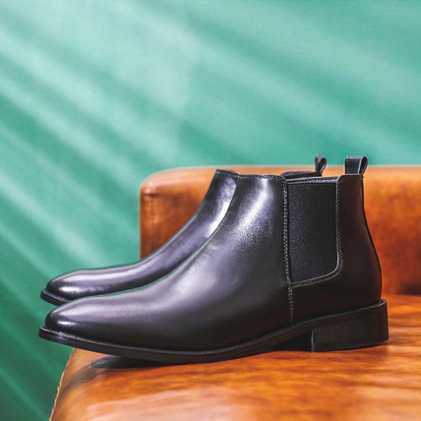 Giày Boot Nam - Chelsea Boots Nam khóa đường kéo VIE GN396