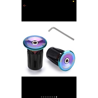 Nút bịt đầu ghi đông kèm dụng cụ - Màu titan