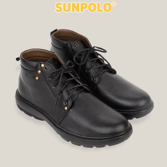 Giày boot nam da bò SUNPOLO Chunky Boots BOOT06