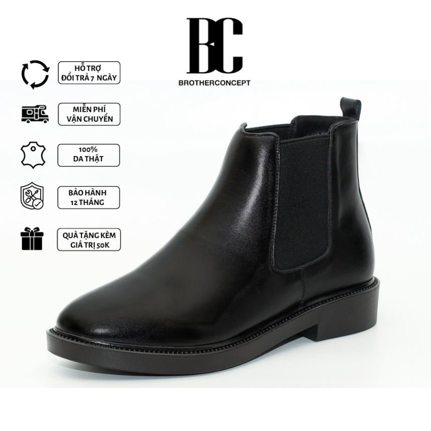 Giày Bốt Nam Cổ Cao - Chelsea Booots Modern Man 10 - Da Bò Thật, phong thái Hiện Đại, tươi tắn - BRC