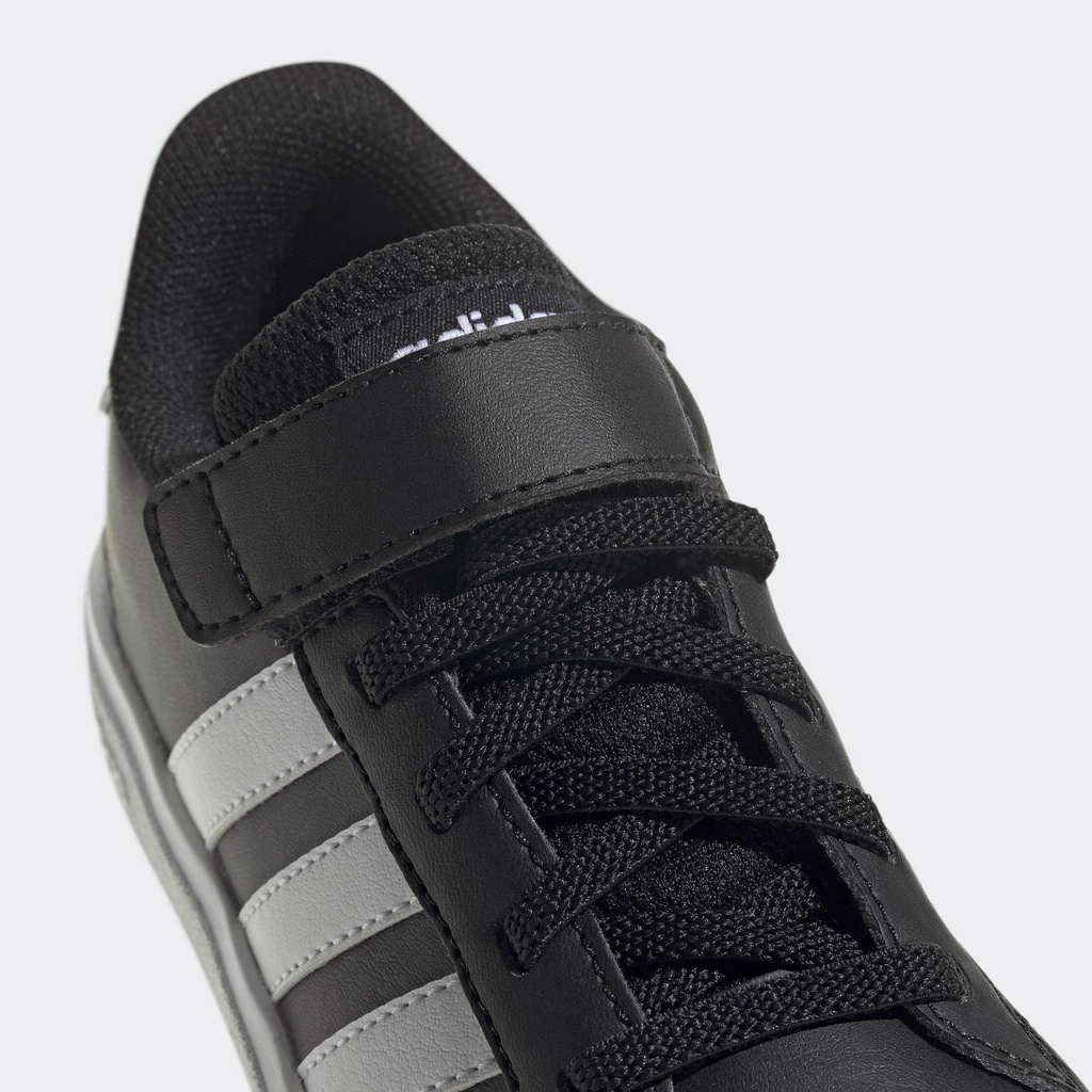 adidas Quần vợt Giày Grand Court Có Quai Dán Và Dây Co Giãn Trẻ em Đen GW6513