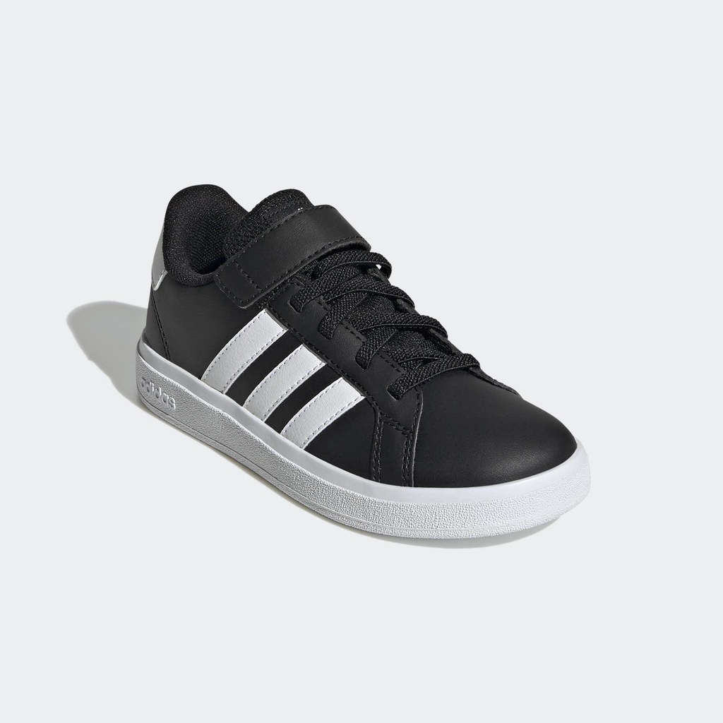Adidas Quần vợt Giày Grand Court Có Quai Dán Và Dây Co Giãn Trẻ em Đen GW6513