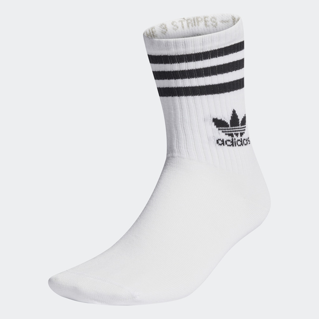 adidas Phong cách sống Bộ 3 Đôi Tất Cổ Trung Unisex trắng IJ0733