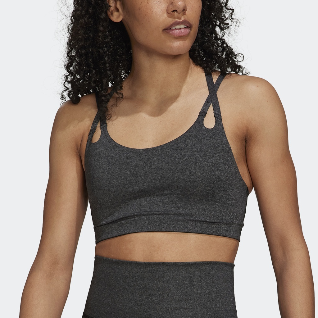 Adidas Tập luyện Áo Bra Fire Light Support Yoga Luxe Studio Nữ Đen HC3718