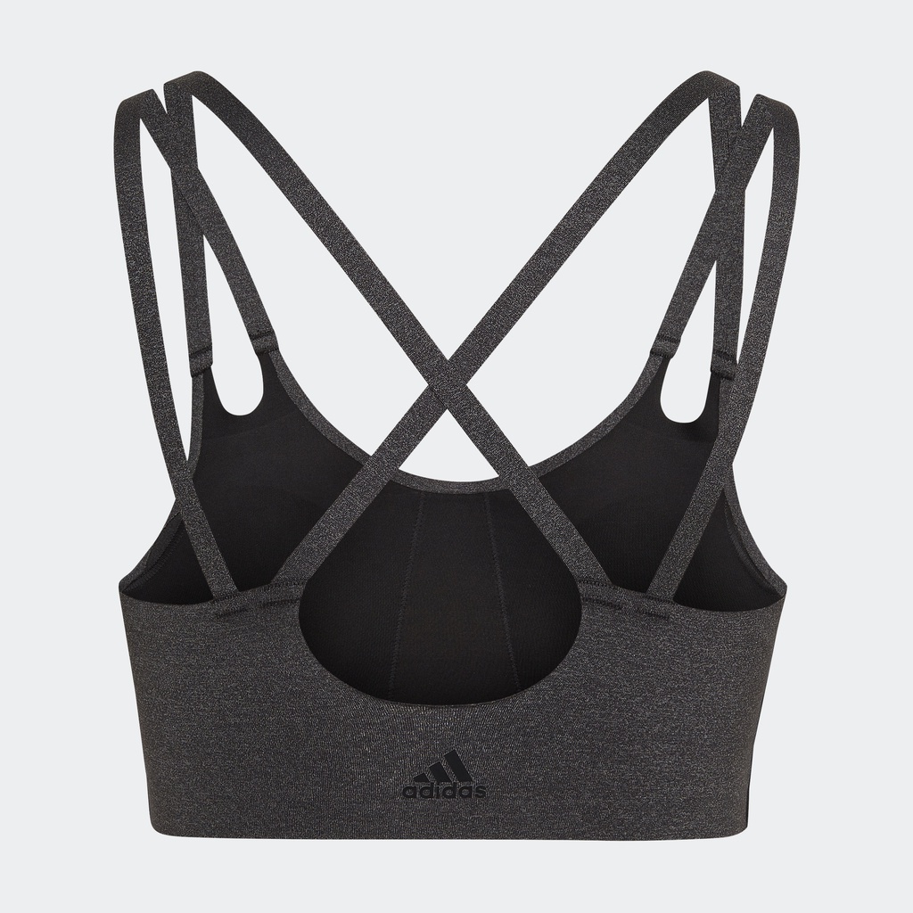 Adidas Tập luyện Áo Bra Fire Light Support Yoga Luxe Studio Nữ Đen HC3718