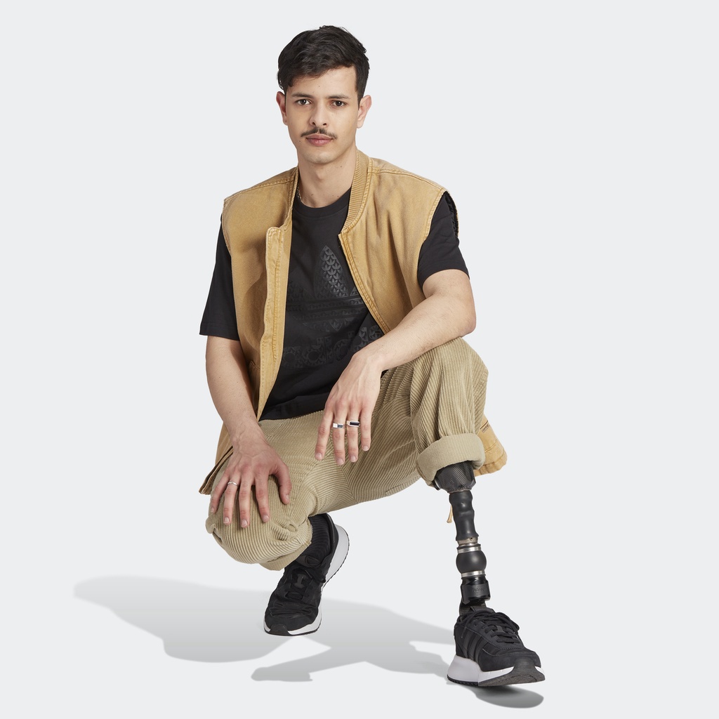 Adidas Phong cách sống Áo Thun Monogram Graphic Nam Đen II8159