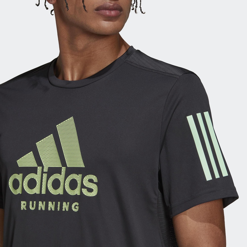 Adidas Chạy Áo Thun Ngắn Tay Chạy Bộ Graphic In-Line AEROREADY Own the Run Nam Xám HA4314