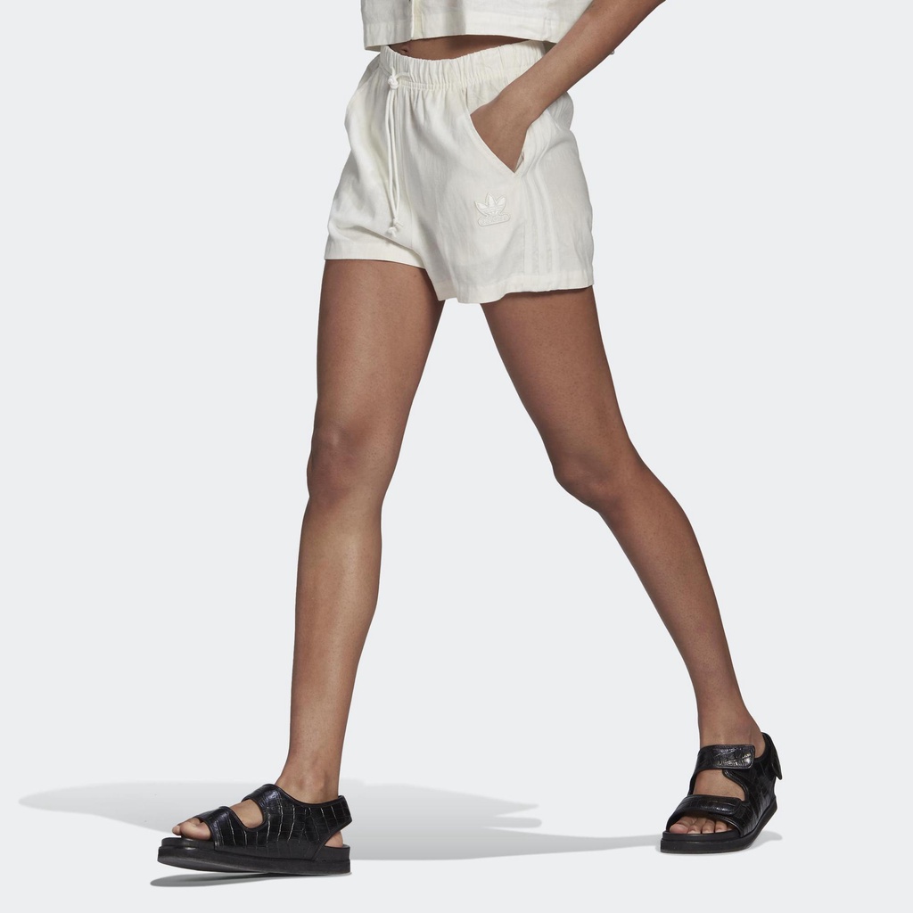 Adidas Phong cách sống Quần Short Linen Nữ trắng HC1944