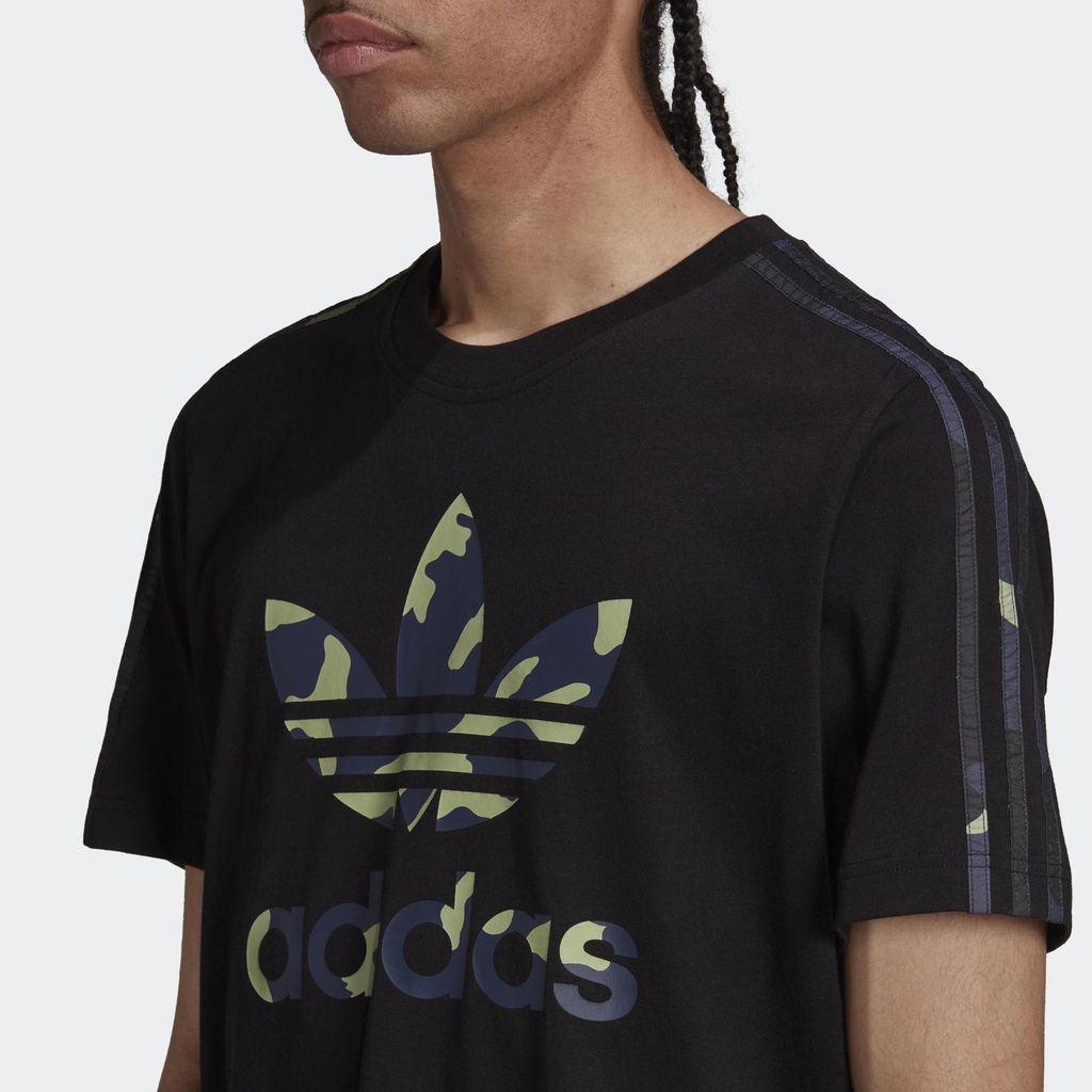 Adidas Phong cách sống Áo Thun Graphic Rằn Ri Nam Đen HF4888