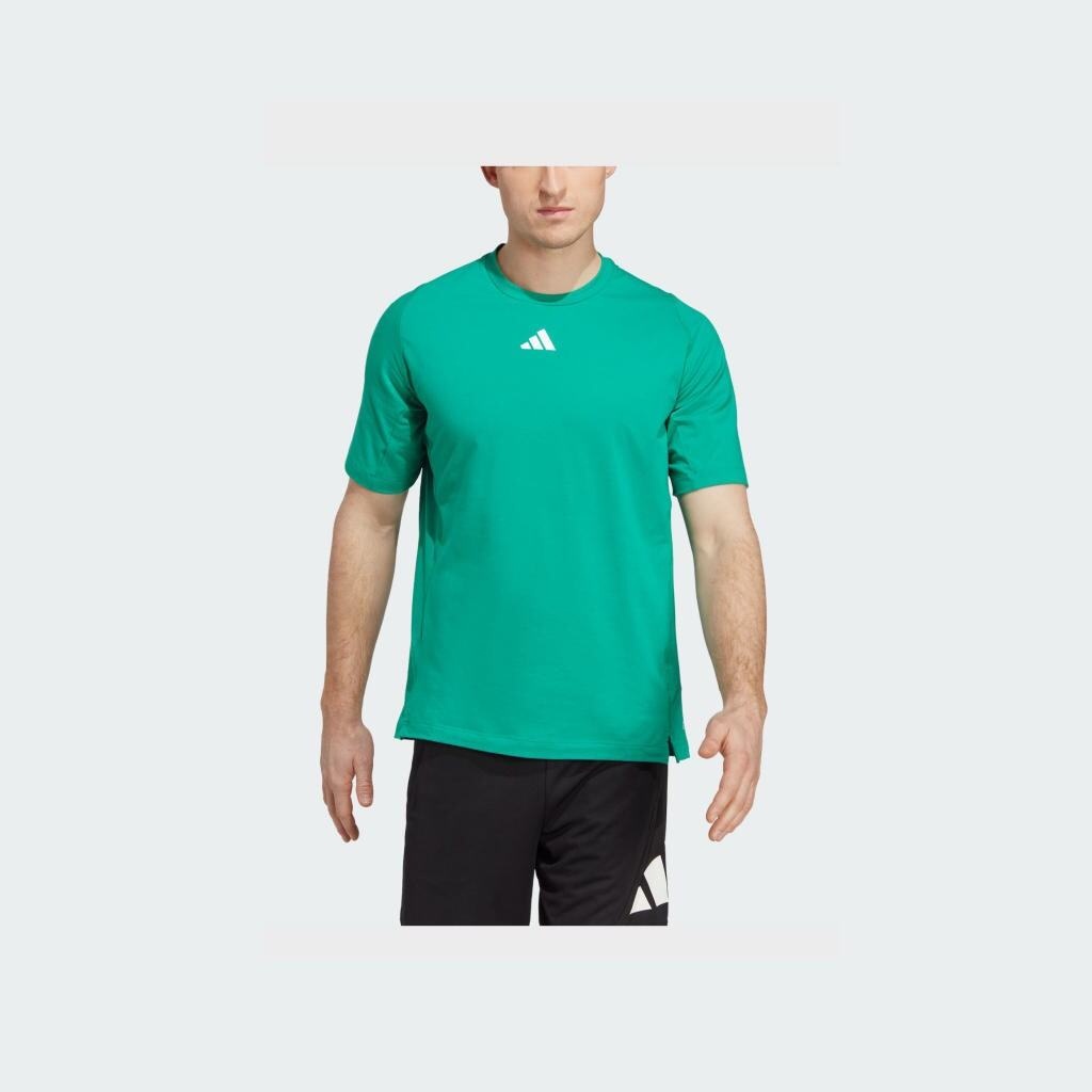 adidas Tập luyện Áo Thun Tập Luyện Logo 3 Bar Train Icons Nam màu xanh lá IC5492