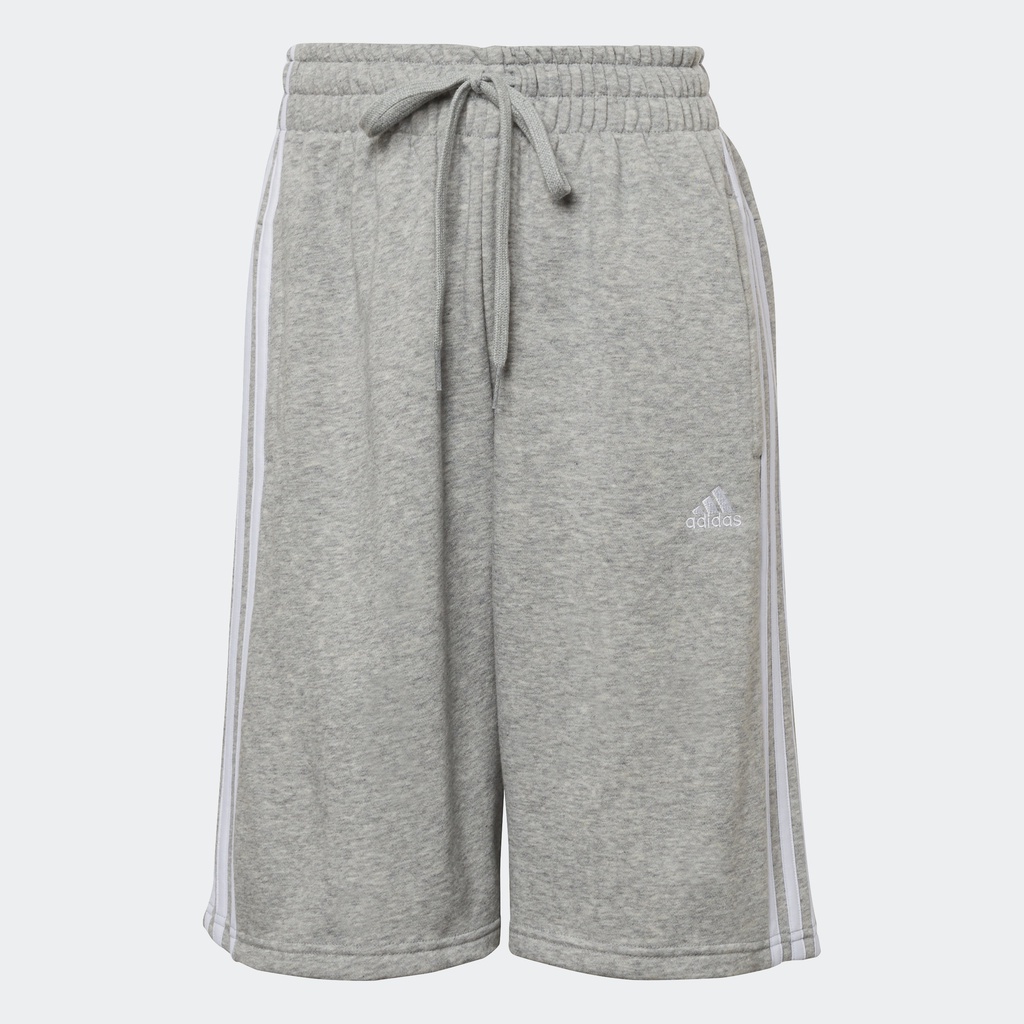 adidas Phong cách sống Quần Short 3 Sọc Studio Lounge Essentials Nữ Xám HD1813