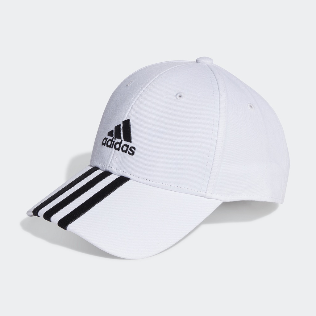 Adidas Phong cách sống Mũ Bóng Chày Vải Twill Cotton 3 Sọc Unisex trắng II3509