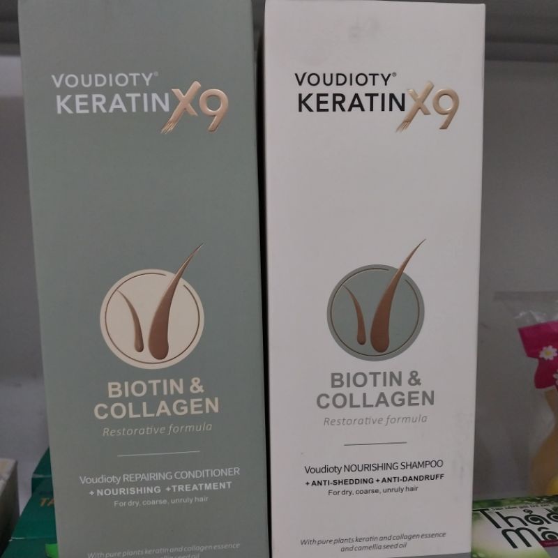Bộ dầu gội xả BIOTIN  KERATIN X9
