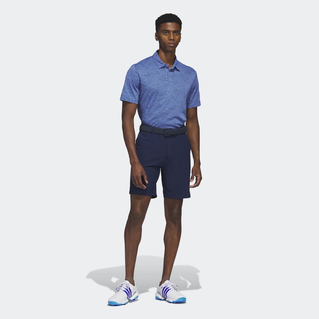 Adidas Đánh gôn Áo Polo Golf Vải Jacquard Sần Nam Màu xanh da trời HS7609