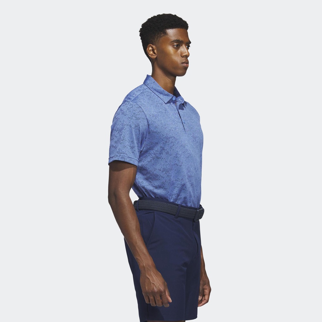 Adidas Đánh gôn Áo Polo Golf Vải Jacquard Sần Nam Màu xanh da trời HS7609