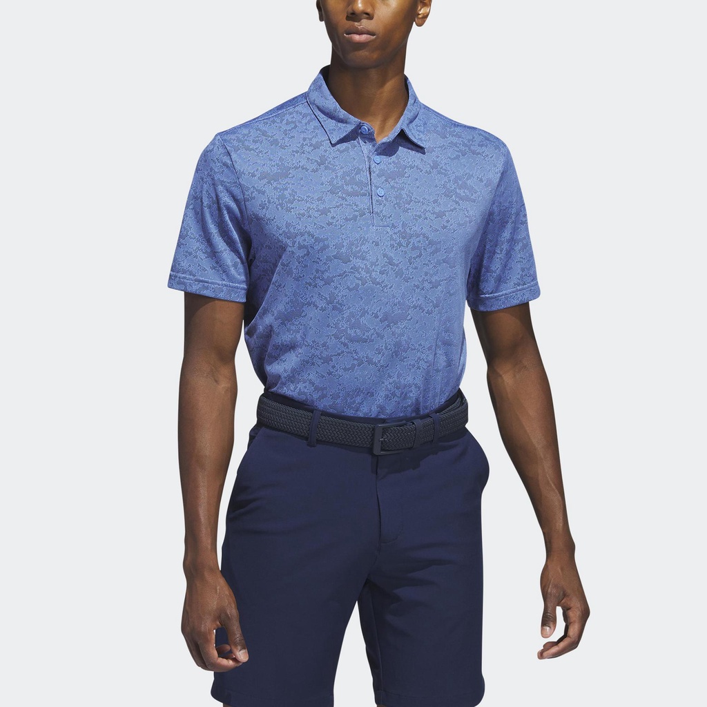 Adidas Đánh gôn Áo Polo Golf Vải Jacquard Sần Nam Màu xanh da trời HS7609
