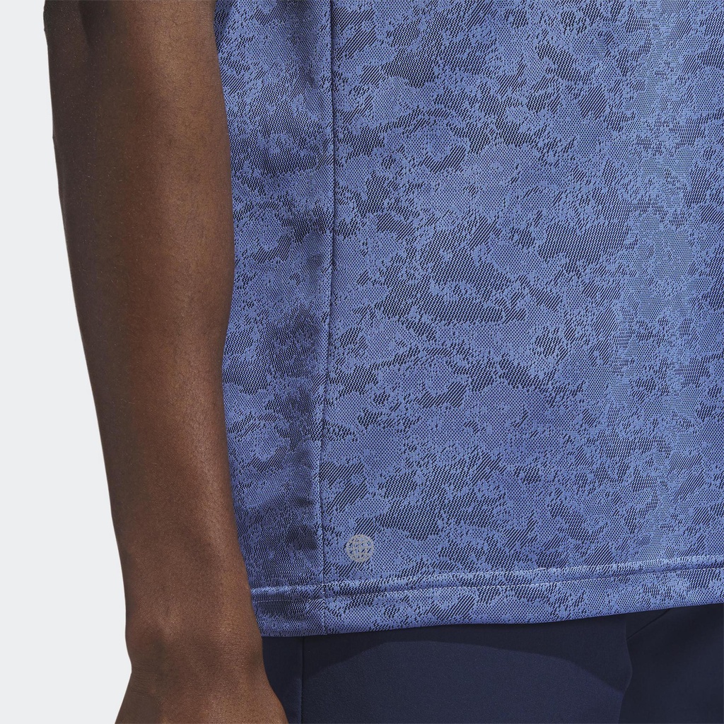 Adidas Đánh gôn Áo Polo Golf Vải Jacquard Sần Nam Màu xanh da trời HS7609