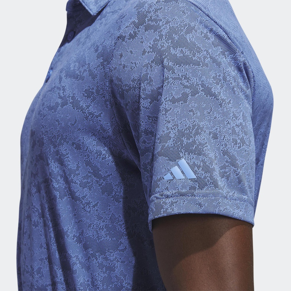 Adidas Đánh gôn Áo Polo Golf Vải Jacquard Sần Nam Màu xanh da trời HS7609