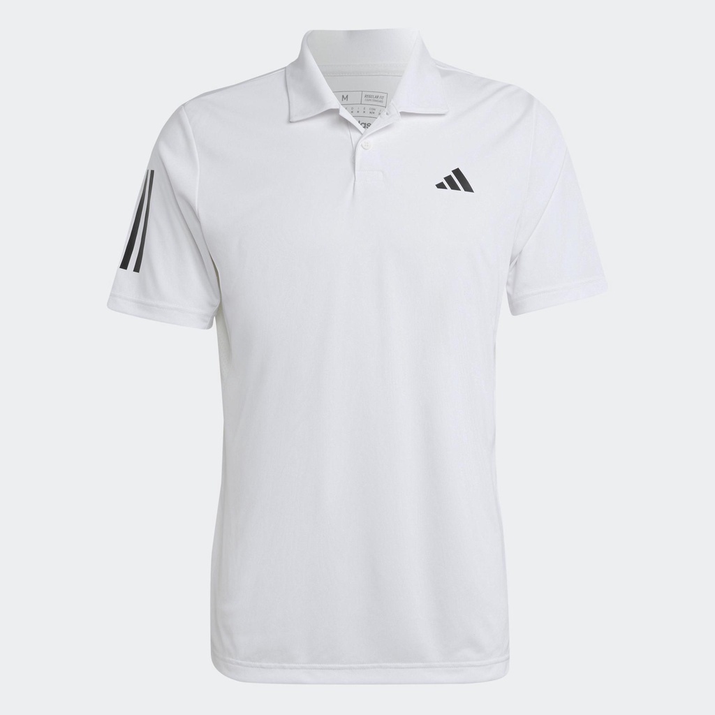 Adidas Quần vợt Áo Polo Tennis 3 Sọc Club Nam trắng HS3268