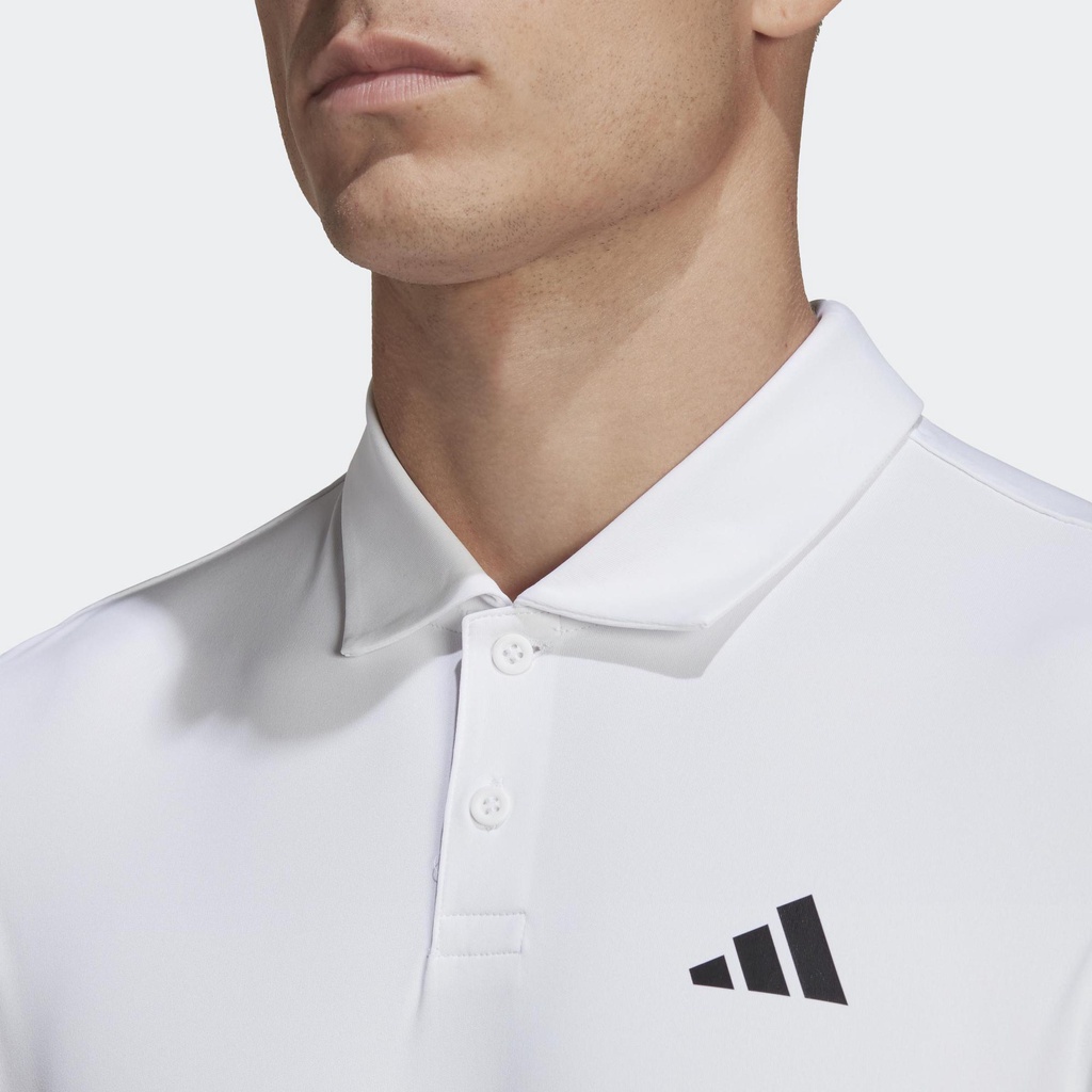 Adidas Quần vợt Áo Polo Tennis 3 Sọc Club Nam trắng HS3268