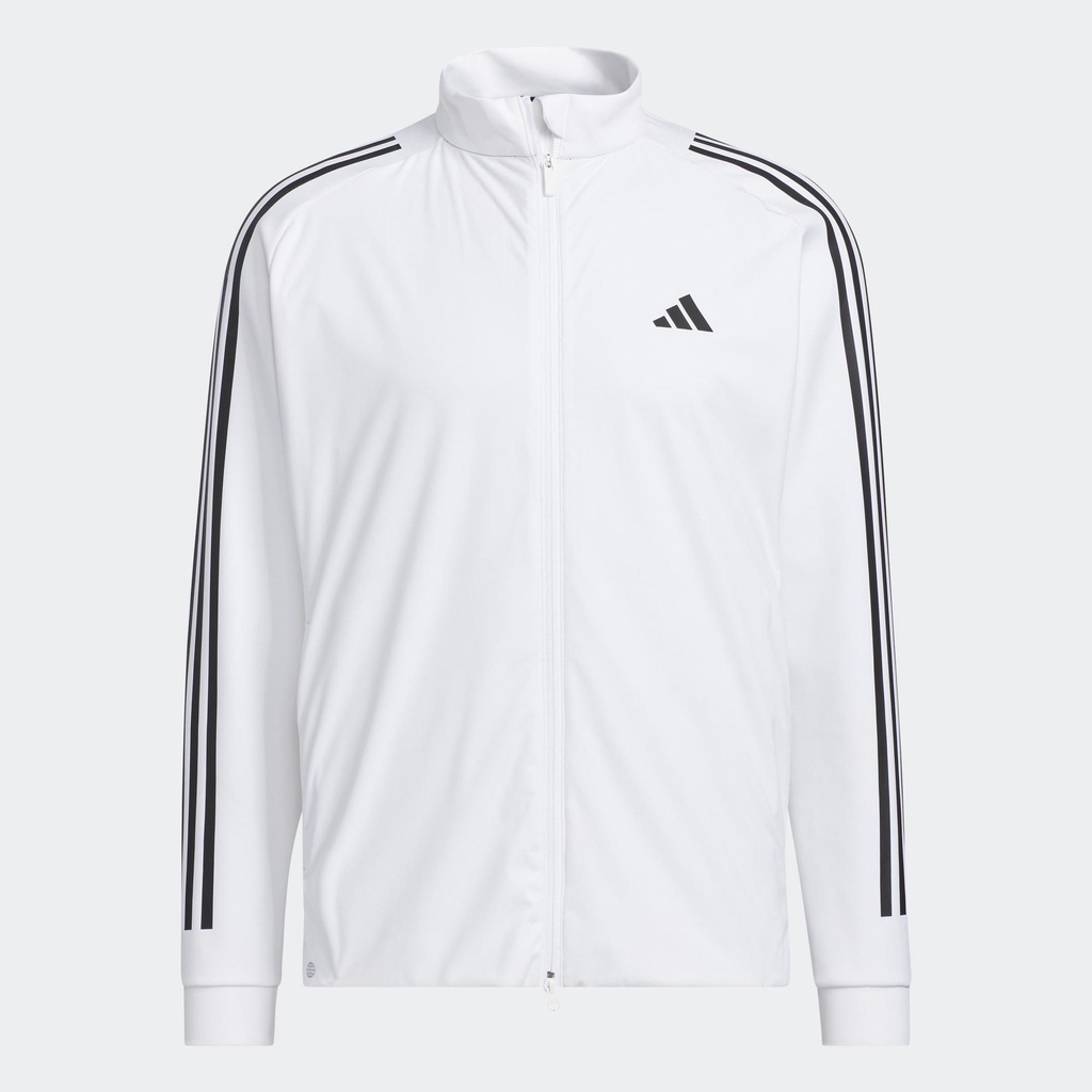 adidas Đánh gôn Áo Len Khóa Kéo 3 Sọc Nam trắng HT6855