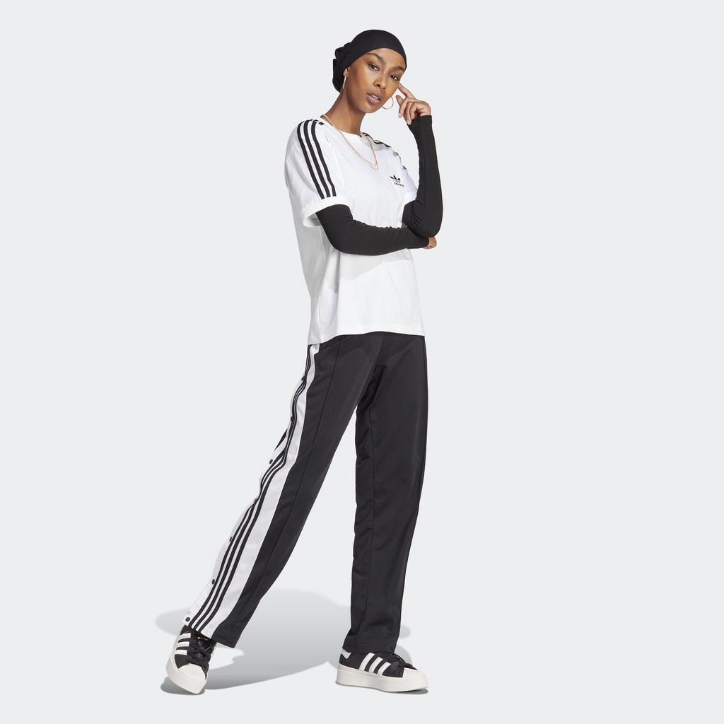 Adidas Phong cách sống Áo Thun 3 Sọc Classics Adicolor Nữ trắng IB7410