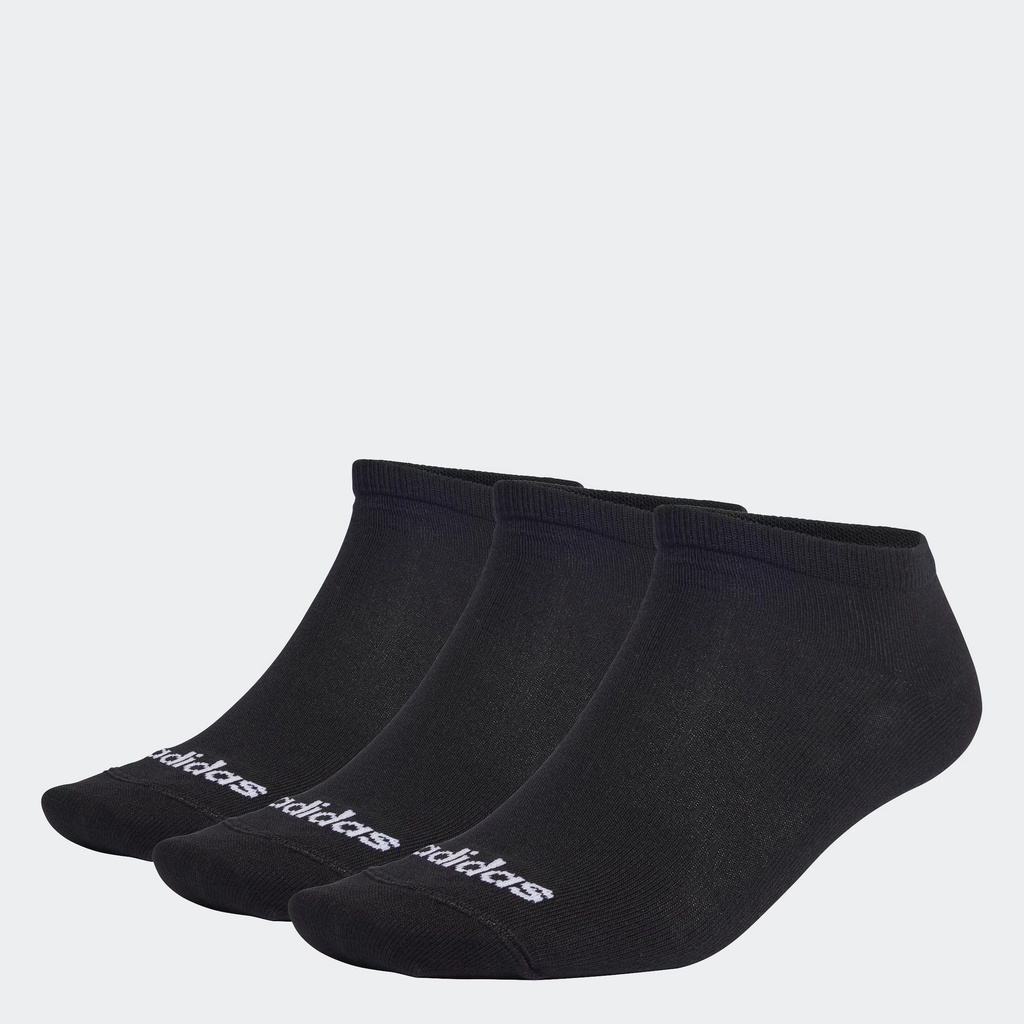 adidas Phong cách sống Bộ 3 Đôi Tất Mỏng Cổ Thấp Linear Unisex Đen IC1299