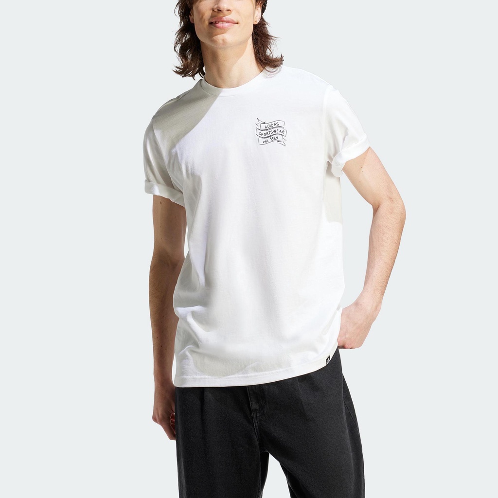 Adidas Phong cách sống Áo Thun Brand Love Sportswear Nam trắng II3448