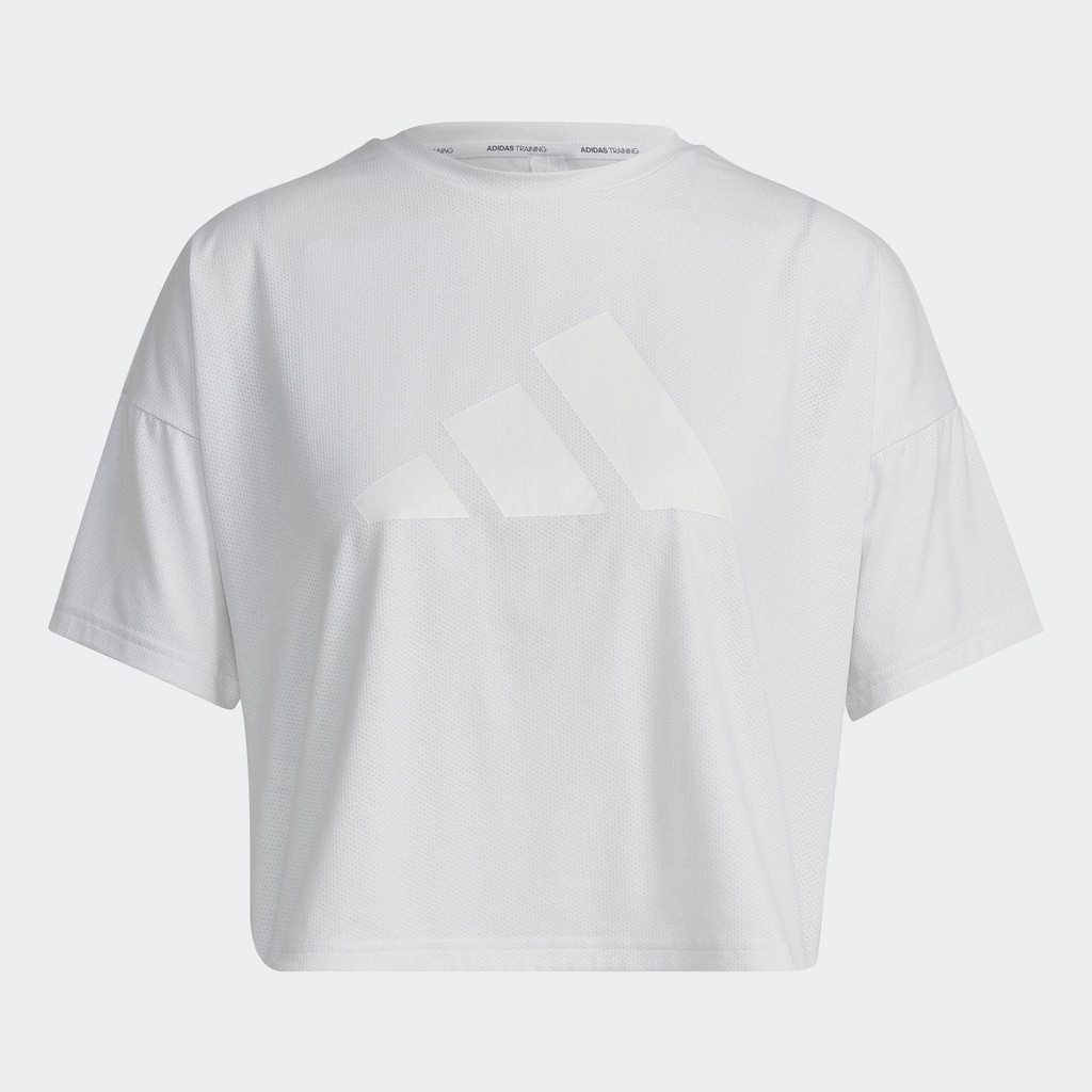 adidas Tập luyện Áo Thun Logo 3-Bar Train Icons Nữ trắng HK6965
