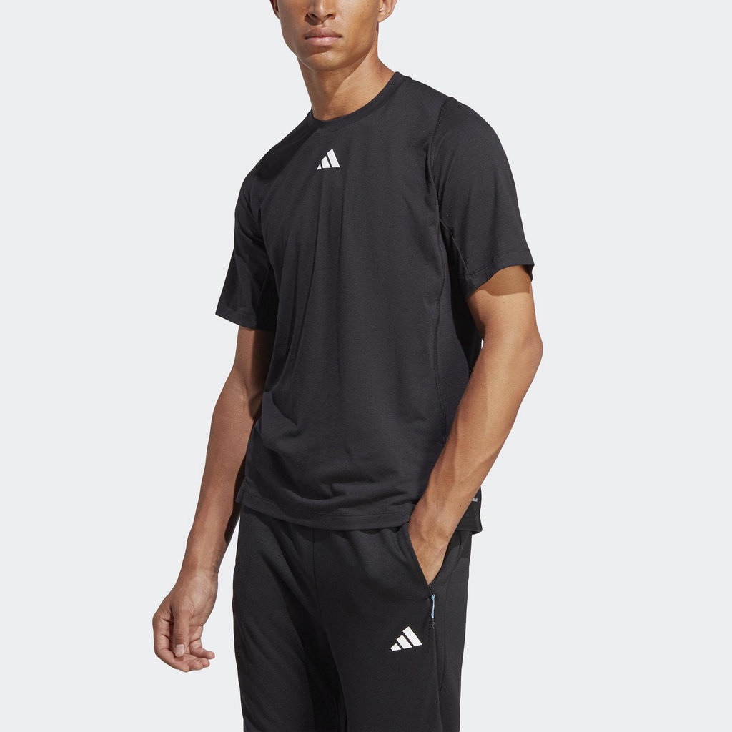 adidas Tập luyện Áo Thun Tập Luyện Logo 3 Bar Train Icons Nam Đen HS7519