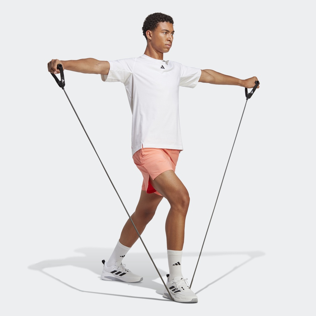 Adidas Tập luyện Áo Thun Tập Luyện Logo 3 Bar Train Icons Nam trắng IC5491