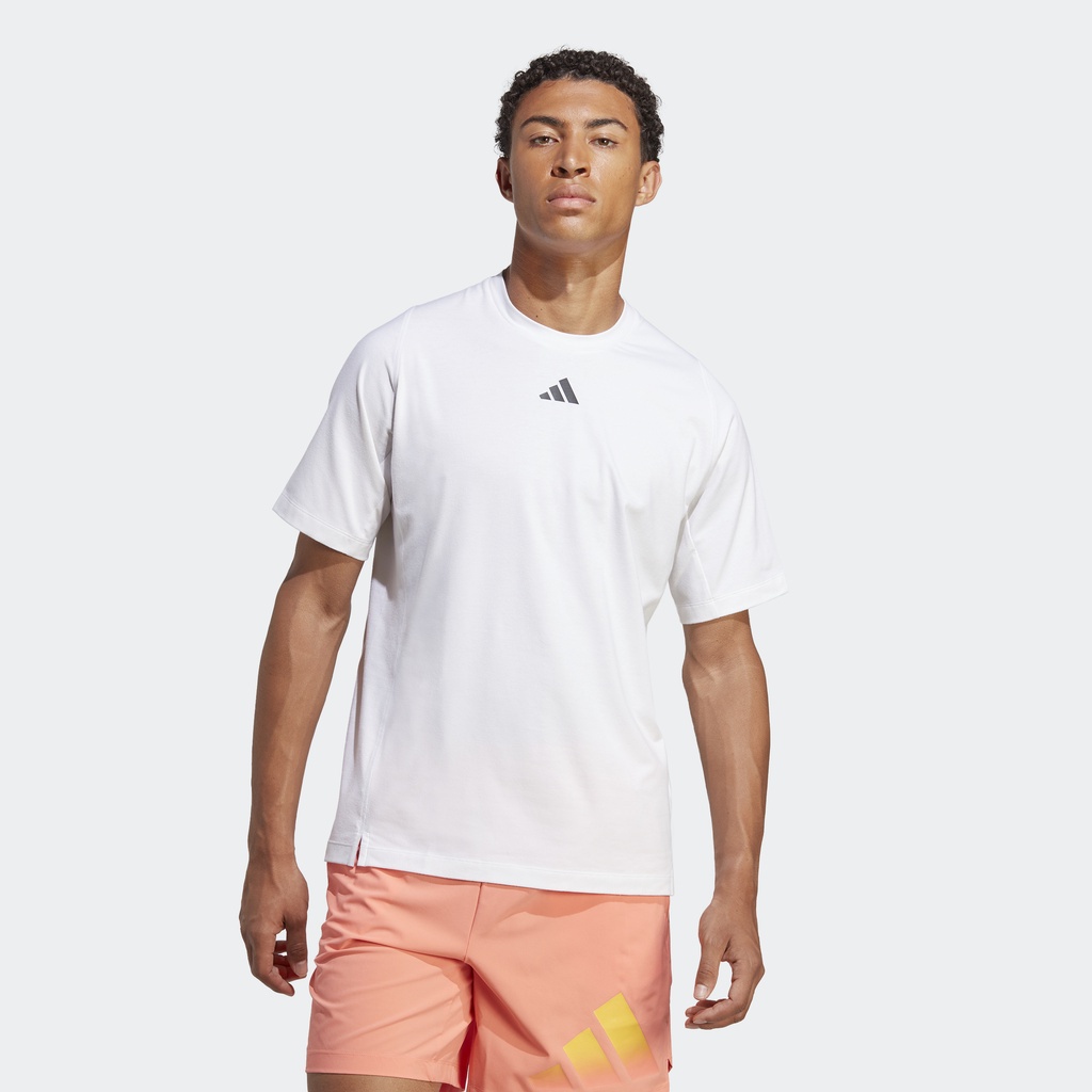 Adidas Tập luyện Áo Thun Tập Luyện Logo 3 Bar Train Icons Nam trắng IC5491