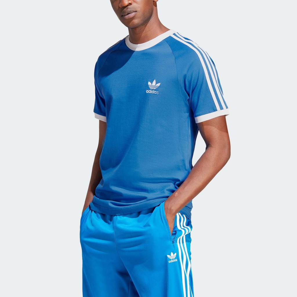 Adidas Phong cách sống Áo Thun 3 Sọc Classics Adicolor Nam Màu xanh da trời IN7745
