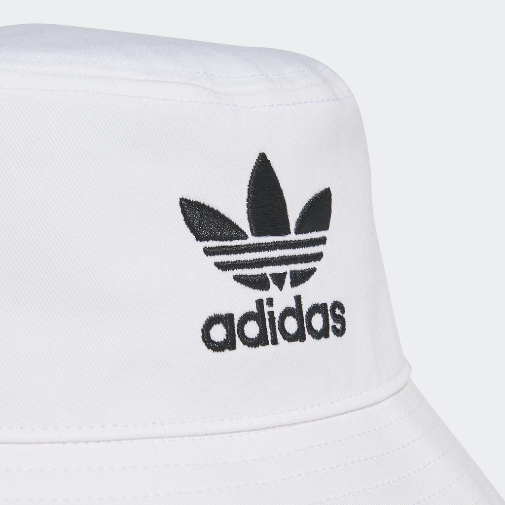 Adidas Phong cách sống Mũ Bucket Ba Lá Adicolor Unisex trắng FQ4641