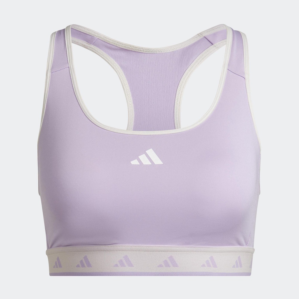 Adidas Tập luyện Áo Bra Medium Support Techfit Powerreact Hyperglam Nữ Màu tím HZ9680