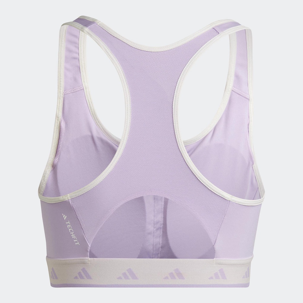 Adidas Tập luyện Áo Bra Medium Support Techfit Powerreact Hyperglam Nữ Màu tím HZ9680