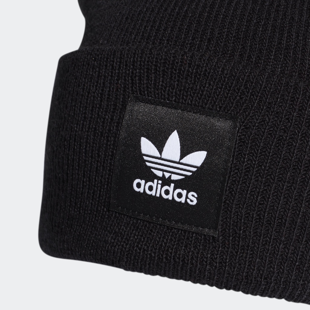 Adidas Phong cách sống Mũ beanie vành gập Adicolor Unisex Đen ED8712
