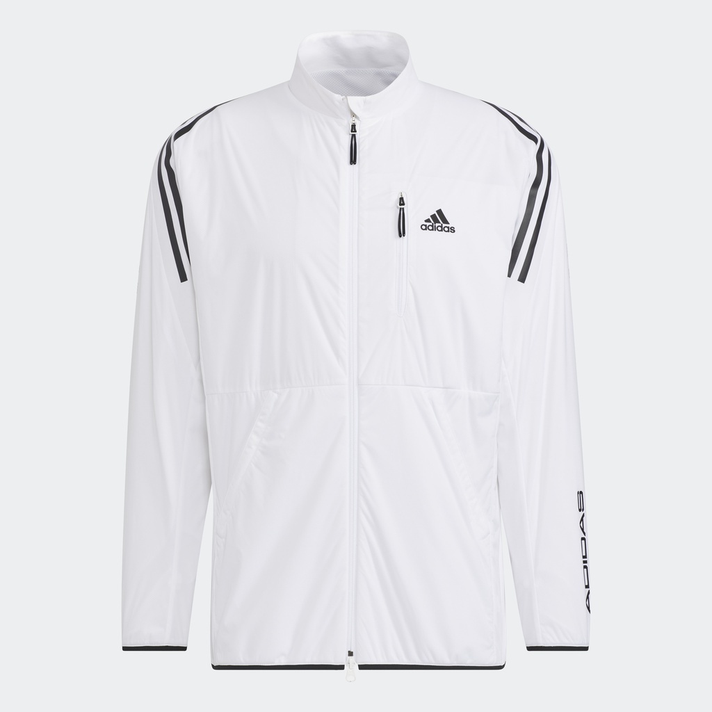 adidas Đánh gôn Áo Khoác Dài Tay 3 Sọc WIND.RDY Nam trắng HG8307